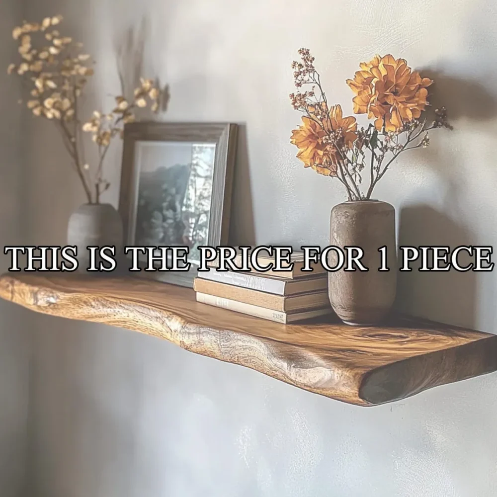 Walnut Corner Floating Shelf Live Edge - Image 2