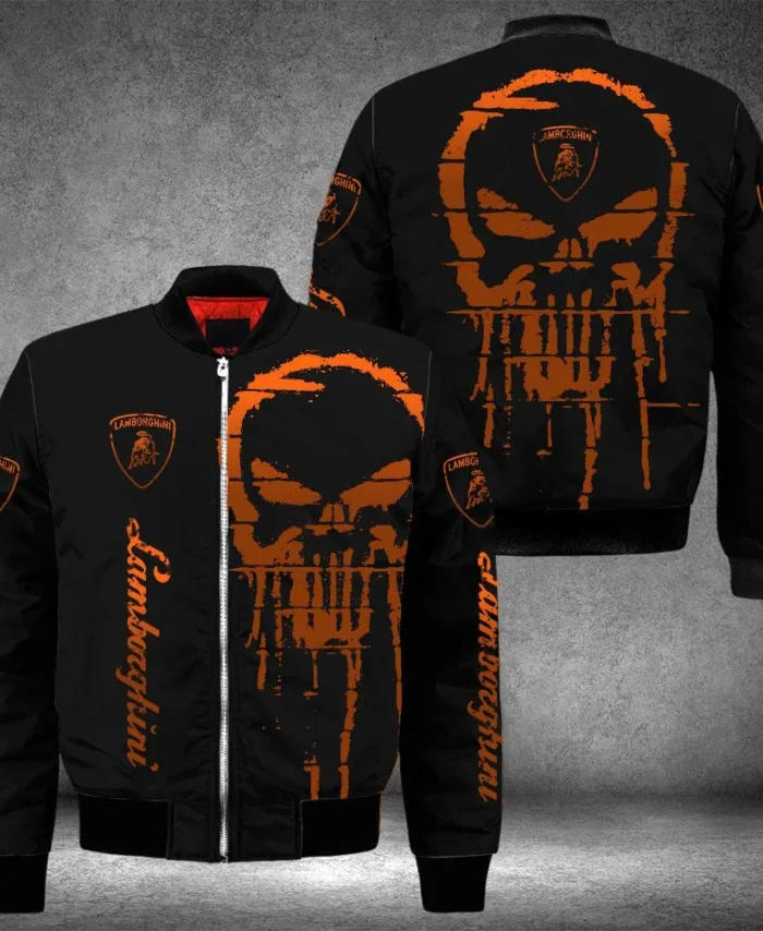 Track-Ready Supercar Bomber Jacket, Auto-Inspired Bomber Jacket CAR517101325154 - Orange