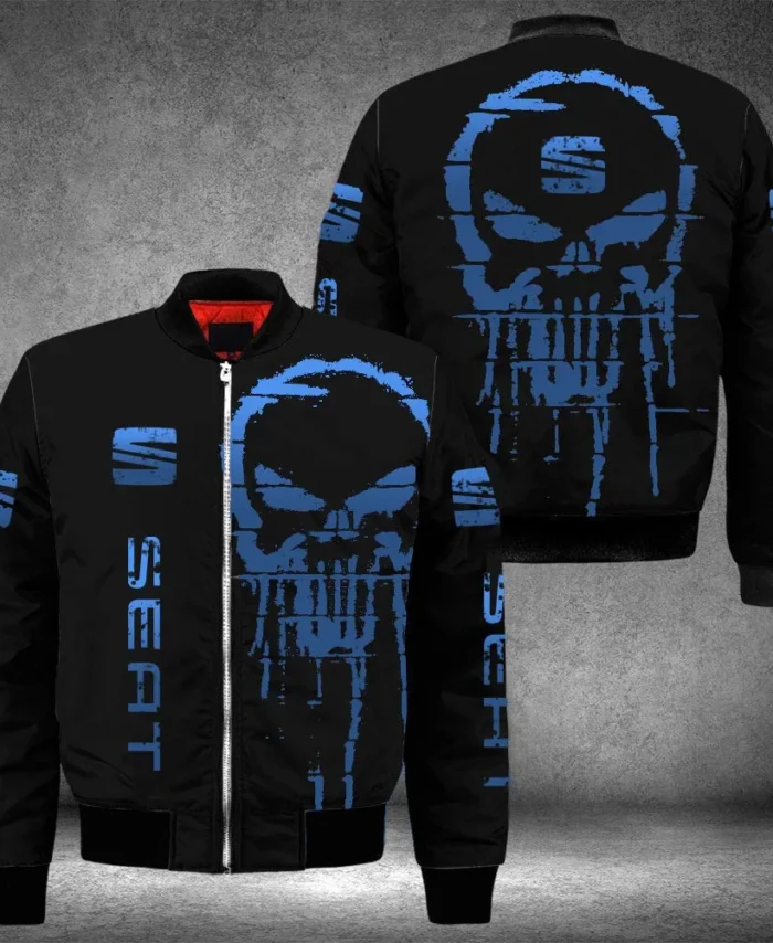 Sporty Hatch Bomber Jacket, Street Spirit Rugged Bomber CAR517101325161 - Blue